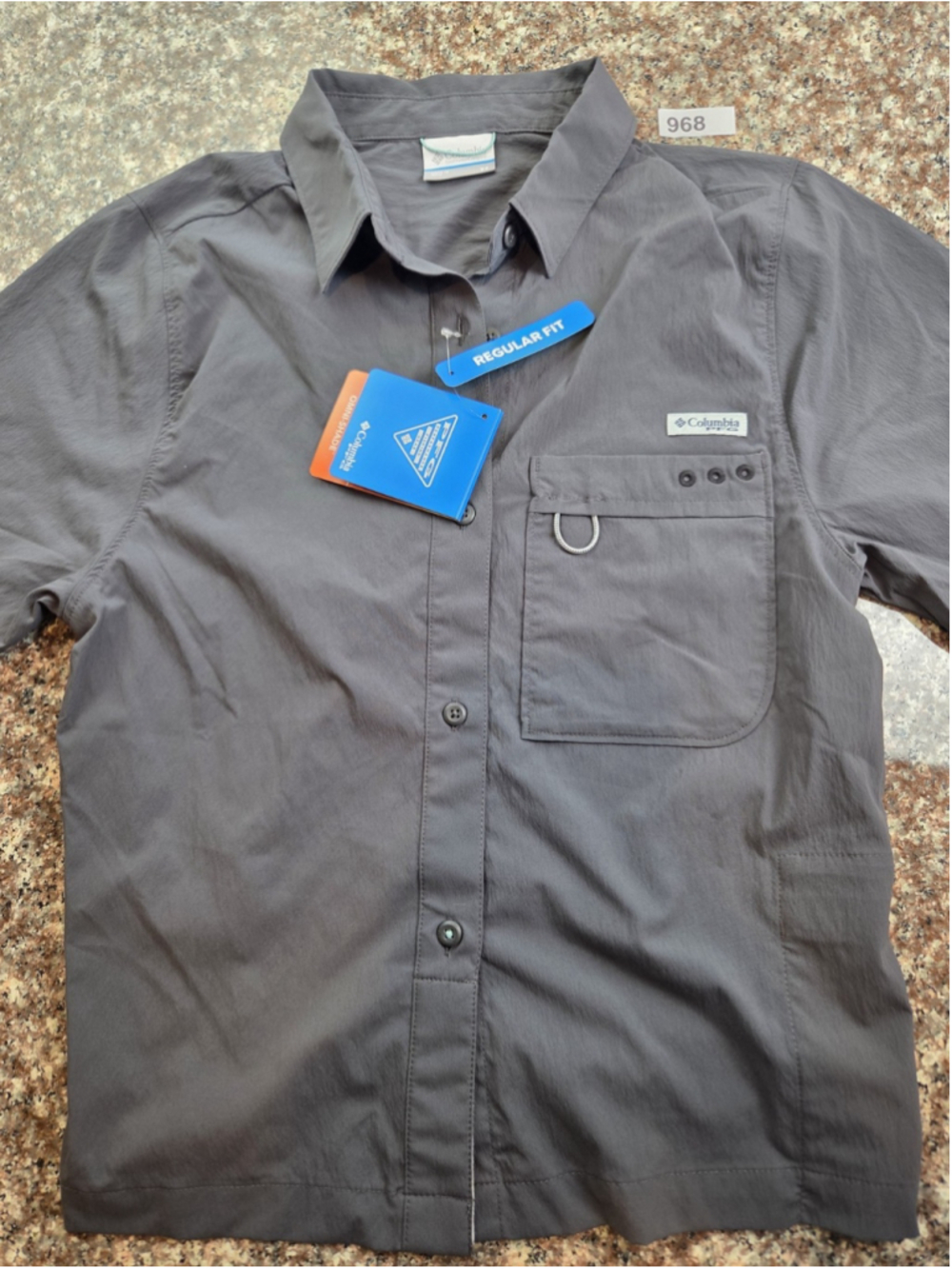 Columbia PFG Women's Fishing Shirt XS Omni-Shade Short Sleeve Gray NWT #968
